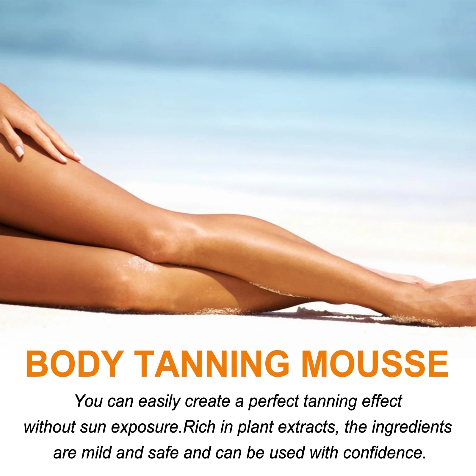 Summer Self-Tanning Mousse for Body - Natural Looking Golden Glow, Hydrating with Glycerin & Vitamin C, Quick-Dry, Plant Extract